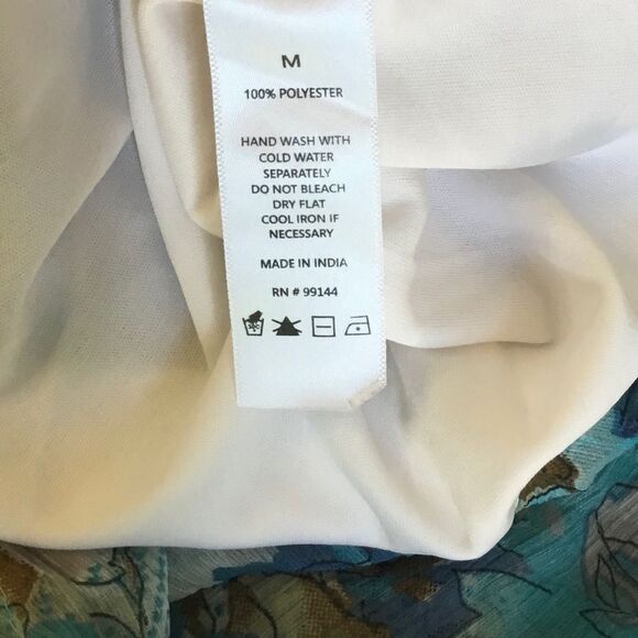 Blue and multi color floaty maxi skirt with corset style elastic waist fairycore - Picture 7 of 7